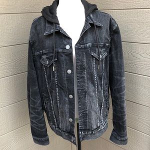 NWOT American Eagle. Denim Jacket with hoodie.